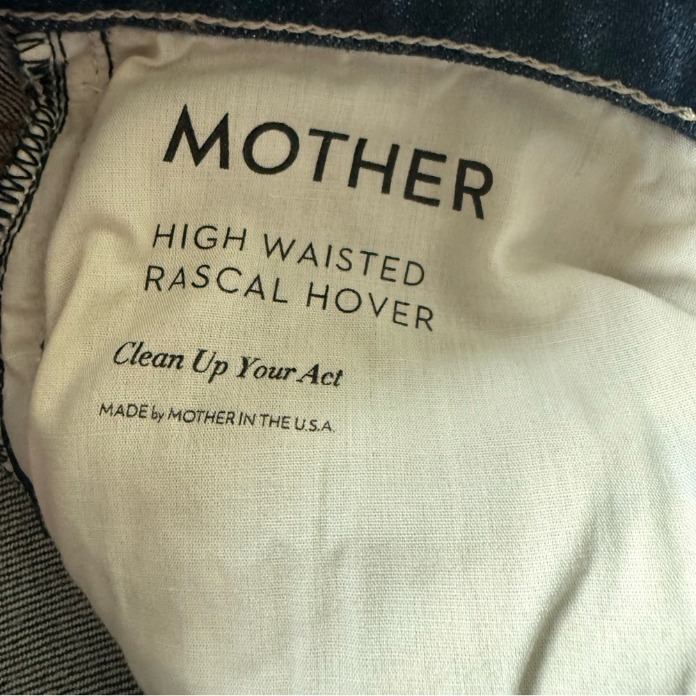 MOTHER Superior High Waisted Rascal Hover Straight Leg Jean Clean Up Your Act 25 - Picture 11 of 14